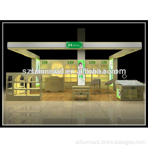Mall Cosmetic Kiosk for Makeup Display Showcase